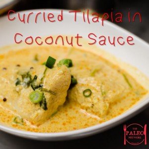 Curried Tilapia in Coconut Sauce fish paleo dinner recipe lunch-min