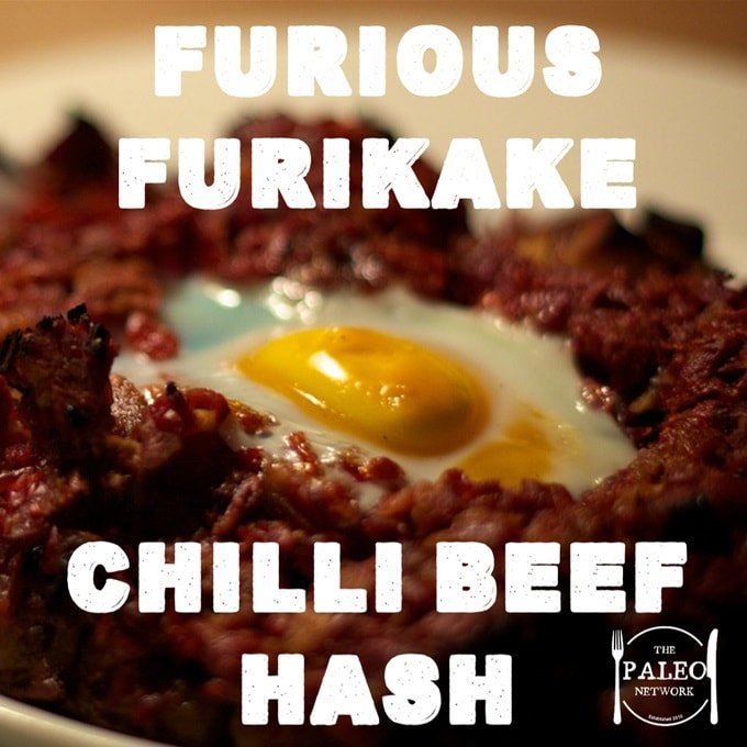 Furious Furikake Chilli Beef Hash paleo recipe-min