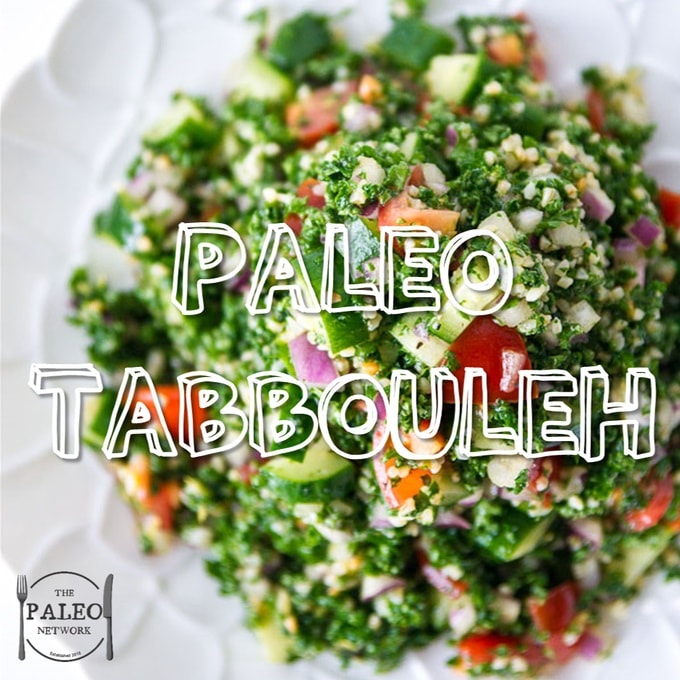 Paleo Tabbouleh bulgar wheat free recipe dinner lunch-min