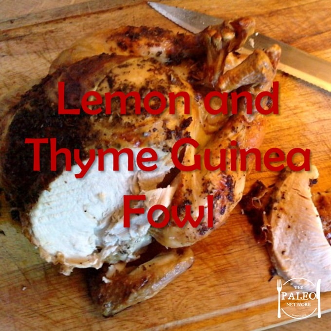 Paleo diet recipe Christmas Lemon and Thyme Guinea Fowl dinner lunch-min