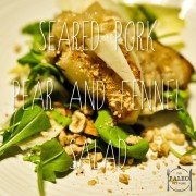 Seared Pork, Pear and Fennel Salad paleo lunch recipe-min