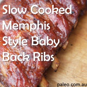 Slow Cooked Memphis Style Baby Back Ribs paleo recipe dinner lunch pork bbq-min