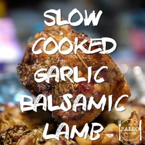 Slow cooked Garlic-Balsamic Lamb with Parsnip Mash paleo dinner recipe-min