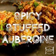 Paleo network recipe spicy stuffed aubergine eggplant Indian shells skins